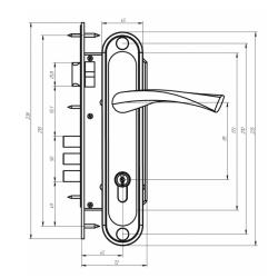Замок врезной ЗЕНИТ ЗВ4-85.3 Бронза