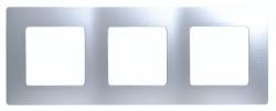 Рамка LEGRAND Etika 3 поста универсальная алюминий 672553