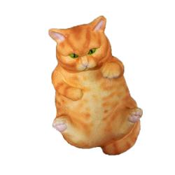 Копилка 13см Кот Зефир, гипс рыж. /G015-13-102K/Яблоко/