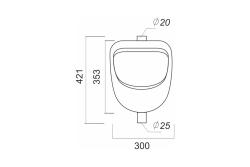 Писсуар SANITA LUXE Orion Mech WHT.G S1