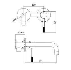 Смеситель для умывальника VODA Vessel VSL28GM