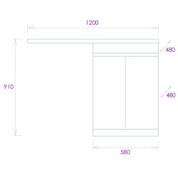 Тумба с раковиной ONIKA Милтон Нова 120 R
