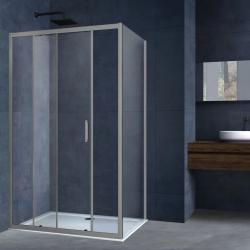 Душевое ограждение VINCEA Alpha VDS-3AL110CLGM+VSG-3AL8 110*80 см