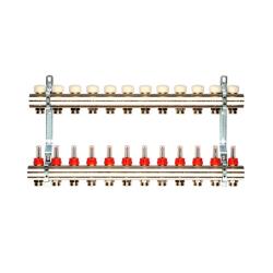 Коллектор латунный GENERAL FITTINGS с расходомерами 3 выхода 1*3/4" EK 650071N100503U