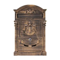 Ящик почтовый ФОРПОСТ К-31092 антик коричневый