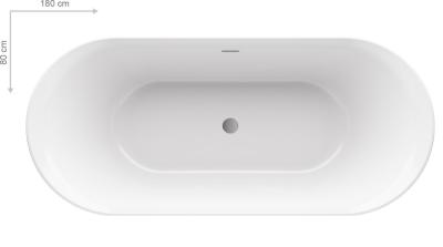 Ванна акриловая RAVAK Ypsilon 180*80 см