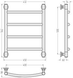 Полотенцесушитель СУНЕРЖА Галант Plus 500*400 мм 00-0200-5040