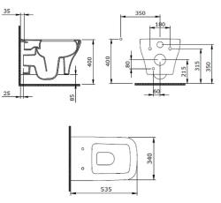 Унитаз подвесной BERGES Strati 082132