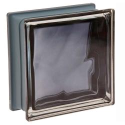 Стеклоблок основной GLASS BLOCK Волна окрашенный внутри черный