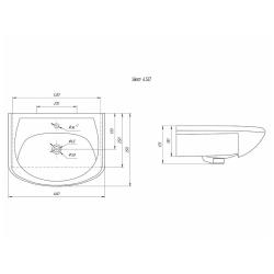 Тумба с раковиной RUVANN Slavna 45 