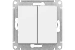 Механизм переключателя SYSTEME ELECTRIC Atlas design 2 клавиши перекрестный белый ATN000173