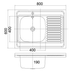 Мойка кухонная EMAR T6080RQ