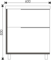 Тумба с раковиной EVA GOLD Chelsea 60