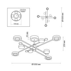 Люстра ODEON Denzel 4321/63CL Черный