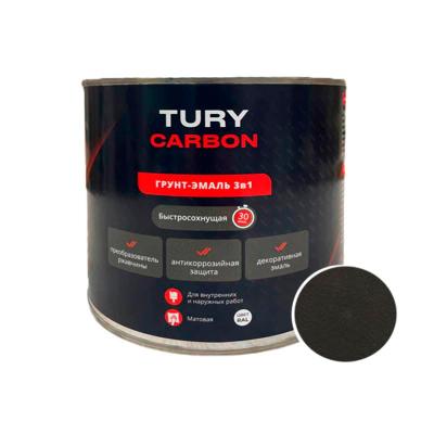 Грунт-Эмаль TURY Carbon RAL 9004 Черный 2,2 кг