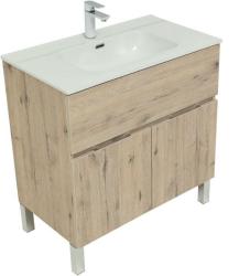 Тумба с раковиной AQUANET Алвита New 80 дуб велингтон