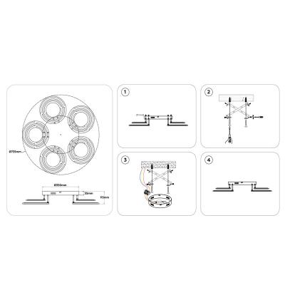 Люстра AMBRELLA Acrylica FA8944/5+5 WH Белый