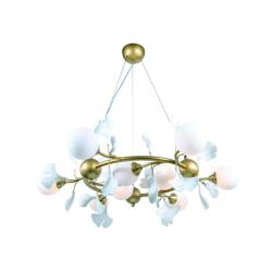 Люстра ЛАЙТ СФЕРА 2661A/9 Spray paint brass+white Золото, белый