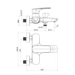Смеситель для ванны TOKITO 538824