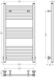Полотенцесушитель СУНЕРЖА Модус 800*400 мм 30-0250-8040