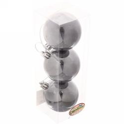 Набор шаров СЕРПАНТИН Глянец графит 6 см
