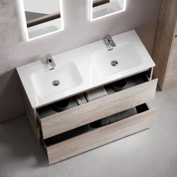 Тумба с раковиной SANCOS Libra Floor 120 дуб галифакс двойная
