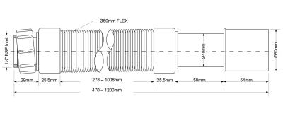 Труба гибкая MCALPINE MRMF112S раздвижная