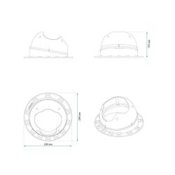 Элемент проходной для гибкой черепицы KROVENT Base-VT Seam RAL 8017 110 мм