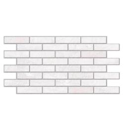 Панель ПВХ ПЛАСТМАРКЕТ Кирпичи Жемчужный 960*485 мм 