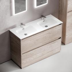 Тумба с раковиной SANCOS Libra Floor 120 дуб галифакс двойная