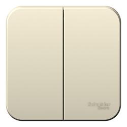 Выключатель SYSTEME ELECTRIC Blanca 2 клавиши молочный BLNVA105012