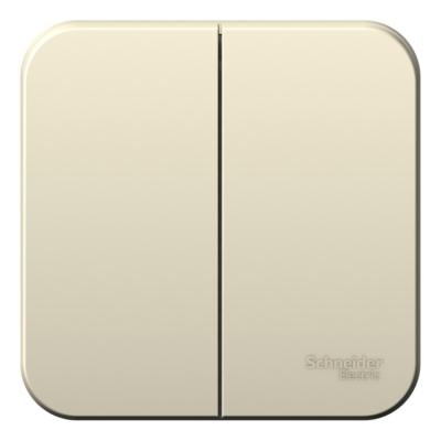 Выключатель SYSTEME ELECTRIC Blanca 2 клавиши молочный BLNVA105012