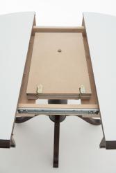 Стол АВРОРА Фабрицио1 Шоколадный/RAL 9003 Белый 1000(1300)*1000 мм