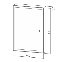 Зеркальный шкаф SILVER MIRRORS Киото Flip 60*80 см