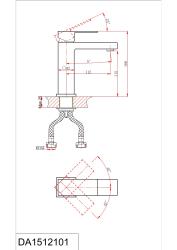 Смеситель для умывальника D&K Bayern Liszt DA1512105