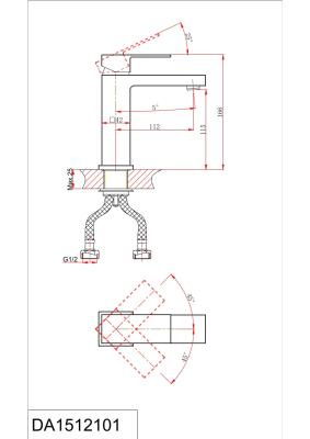Смеситель для умывальника D&K Bayern Liszt DA1512105 Смеситель для умывальника D&K Bayern Liszt DA1512105