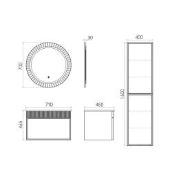 Тумба с раковиной COMFORTY Мадрид 70 