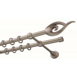 Карниз двухрядный гладкий Сатин 2,4 м