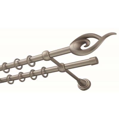 Карниз двухрядный гладкий Сатин 2,4 м