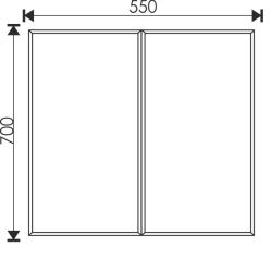 Зеркальный шкаф EVA GOLD Bamby 60 55*70 см