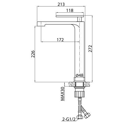 Смеситель для умывальника ELGHANSA Darrel 16H5050