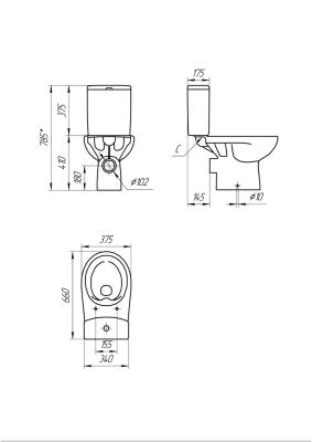 Унитаз-компакт CERSANIT Nature Clean On