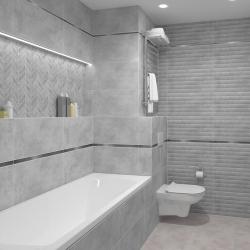 Декор CERSANIT Brooklyn Мозаика Серый 23*30 см