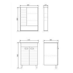 Зеркальный шкаф COMFORTY Клеон 60*80 см
