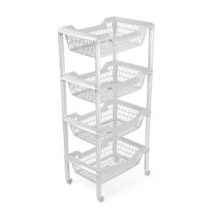 Полка универсальная АЛТАЙСКИЙ ПОЛИМЕР Джета на колесах серый С736СЕР