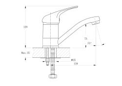 Смеситель для умывальника RUSH Corsica CO4240-26