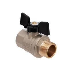 Кран шаровой HOOBS ручка бабочка 1/2" ВР-НР