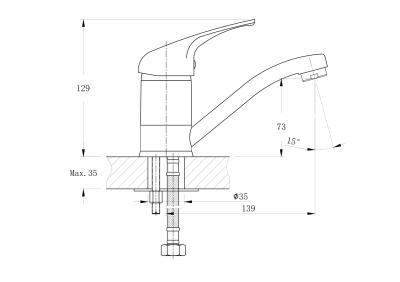 Смеситель для умывальника RUSH Corsica CO4240-26 Смеситель для умывальника RUSH Corsica CO4240-26