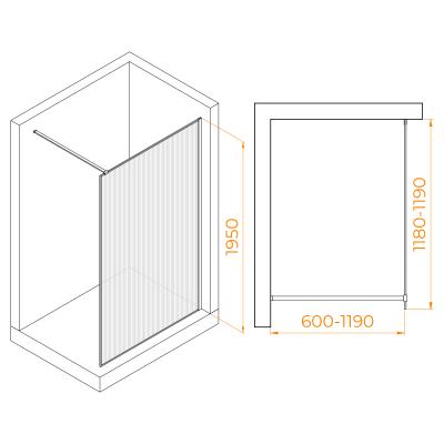 Душевое ограждение RGW WA-08B 120 см