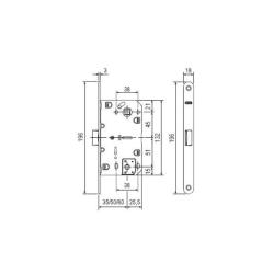 Защелка AGB Mediana Evolution WC Старая бронза